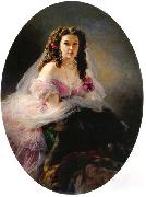 Franz Xaver Winterhalter Portrait of Madame Barbe de Rimsky-Korsakov oil on canvas